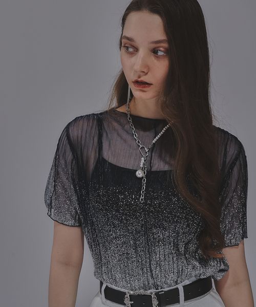 HARE 【新色予約開始 LADIES】ラメプリーツシアートップス ブルー FREE ウィメンズインナー ハレ 492471 and ST アンドエスティ(旧ドットエスティ) HARE 【新色予約開始 LADIES】ラメプリーツシアートップス ブルー FREE ウィメンズインナー ハレ 492471 and ST アンドエスティ(旧ドットエスティ)
