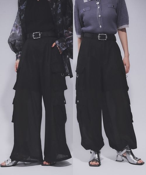 HARE 【LADIES】2WAYシアーデザインカーゴパンツ ブラック FREE ウィメンズボトムス ハレ 493175 and ST アンドエスティ(旧ドットエスティ) HARE 【LADIES】2WAYシアーデザインカーゴパンツ ブラック FREE ウィメンズボトムス ハレ 493175 and ST アンドエスティ(旧ドットエスティ)