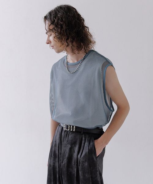 HARE メッシュノースリーブカット パープル FREE メンズインナー ハレ 495431 and ST アンドエスティ(旧ドットエスティ) HARE メッシュノースリーブカット パープル FREE メンズインナー ハレ 495431 and ST アンドエスティ(旧ドットエスティ)
