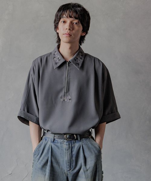 HARE 【一部カラーSET UP対応】DABOハーフZIPシシュウシャツ チャコールグレー FREE メンズインナー ハレ 495460 and ST アンドエスティ(旧ドットエスティ) HARE 【一部カラーSET UP対応】DABOハーフZIPシシュウシャツ チャコールグレー FREE メンズインナー ハレ 495460 and ST アンドエスティ(旧ドットエスティ)