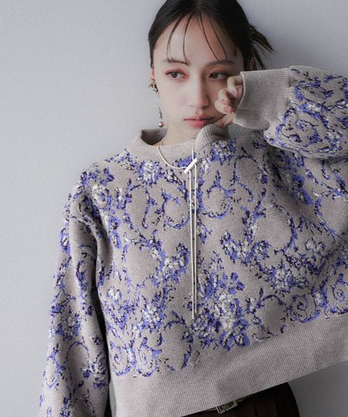 HARE 【LADIES】モールダマスクガラニットプルオーバー ライトグレー FREE ウィメンズインナー ハレ 495472 and ST アンドエスティ（旧ドットエスティ）