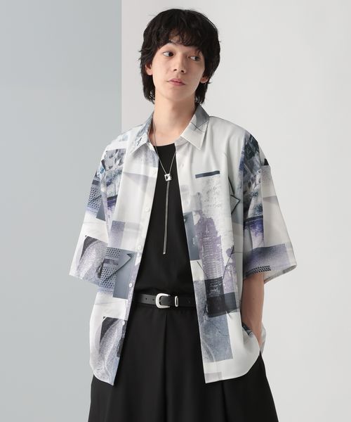 HARE 【WEB限定】マルチマテリアルパターンシャツSS オフホワイト L メンズインナー ハレ 497756 and ST アンドエスティ(旧ドットエスティ) HARE 【WEB限定】マルチマテリアルパターンシャツSS オフホワイト L メンズインナー ハレ 497756 and ST アンドエスティ(旧ドットエスティ)
