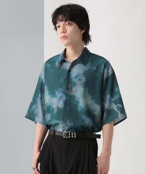 HARE 【追加予約受付中 WEB限定】マルチマテリアルパターンシャツSS グリーン M メンズインナー ハレ 497756 and ST アンドエスティ(旧ドットエスティ) HARE 【追加予約受付中 WEB限定】マルチマテリアルパターンシャツSS グリーン M メンズインナー ハレ 497756 and ST アンドエスティ(旧ドットエスティ)