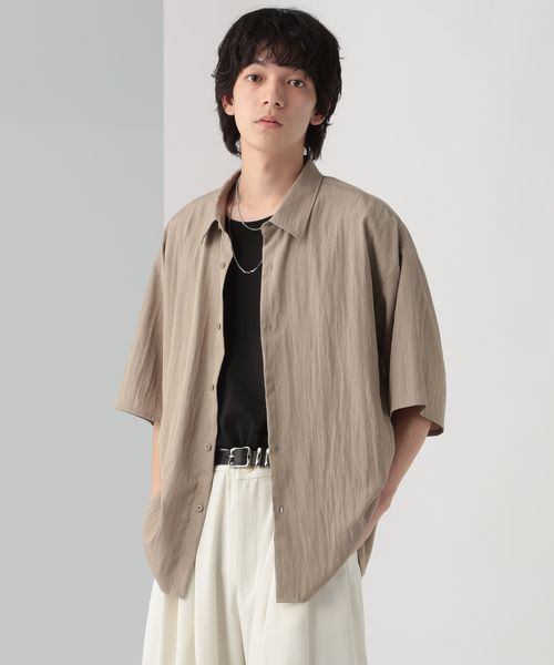 HARE 【WEB限定】マルチマテリアルメランジシャツSS ベージュ M メンズインナー ハレ 497775 and ST アンドエスティ(旧ドットエスティ) HARE 【WEB限定】マルチマテリアルメランジシャツSS ベージュ M メンズインナー ハレ 497775 and ST アンドエスティ(旧ドットエスティ)