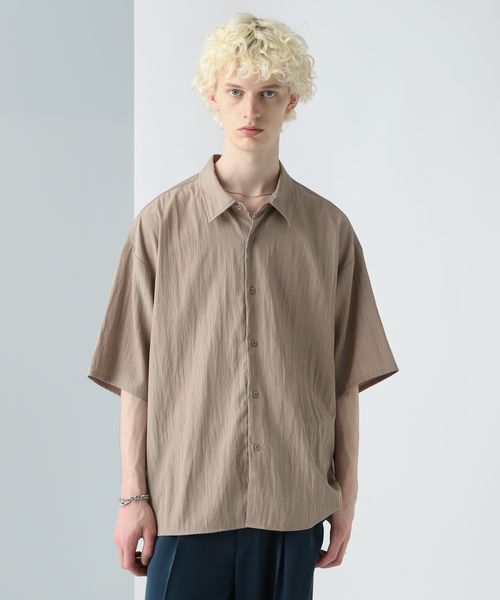 HARE 【WEB限定】マルチマテリアルメランジシャツSS ベージュ M メンズインナー ハレ 497775 and ST アンドエスティ(旧ドットエスティ) HARE 【WEB限定】マルチマテリアルメランジシャツSS ベージュ M メンズインナー ハレ 497775 and ST アンドエスティ(旧ドットエスティ)