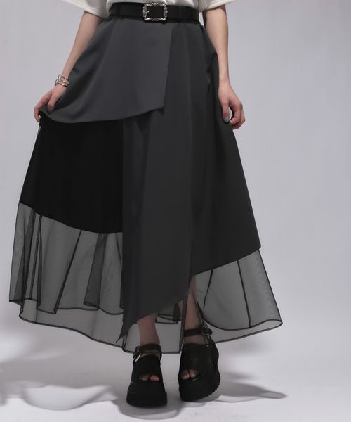 HARE 【SET UP対応 LADIES】ハイショクレイヤースカート ブラック FREE ウィメンズボトムス ハレ 498281 and ST アンドエスティ(旧ドットエスティ) HARE 【SET UP対応 LADIES】ハイショクレイヤースカート ブラック FREE ウィメンズボトムス ハレ 498281 and ST アンドエスティ(旧ドットエスティ)