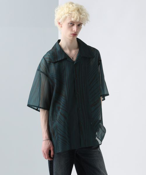 HARE 【YUMA TAKAHASHI×HARE】BIGカラーシアーシャツ ブルー FREE メンズインナー ハレ 498789 and ST アンドエスティ(旧ドットエスティ) HARE 【YUMA TAKAHASHI×HARE】BIGカラーシアーシャツ ブルー FREE メンズインナー ハレ 498789 and ST アンドエスティ(旧ドットエスティ)
