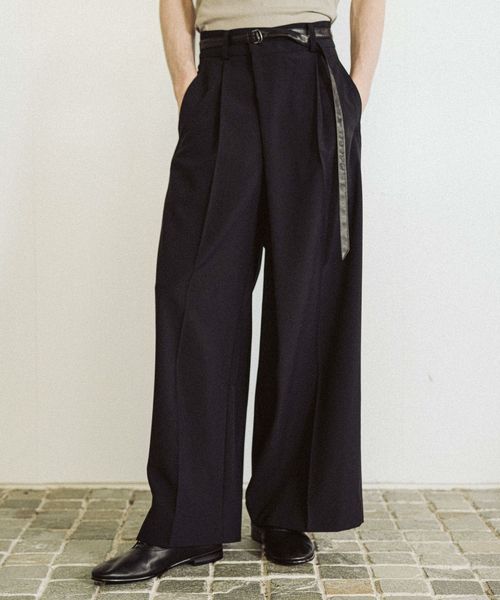 HARE 【SET UP対応】シックリラックスアシメワイドトラウザー ブラック FREE メンズボトムス ハレ 572908 and ST アンドエスティ(旧ドットエスティ) HARE 【SET UP対応】シックリラックスアシメワイドトラウザー ブラック FREE メンズボトムス ハレ 572908 and ST アンドエスティ(旧ドットエスティ)