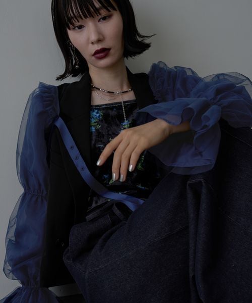 HARE 【NARROW STYLE/LADIES】シアーボリュームボレロ ブルー FREE ウィメンズインナー ハレ 574756 and ST アンドエスティ(旧ドットエスティ) HARE 【NARROW STYLE/LADIES】シアーボリュームボレロ ブルー FREE ウィメンズインナー ハレ 574756 and ST アンドエスティ(旧ドットエスティ)