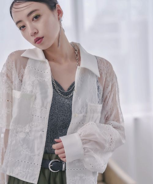 HARE 【SET UP対応 LADIES】パッチワークレースシャツ ナチュラル FREE ウィメンズインナー ハレ 575578 and ST アンドエスティ(旧ドットエスティ) HARE 【SET UP対応 LADIES】パッチワークレースシャツ ナチュラル FREE ウィメンズインナー ハレ 575578 and ST アンドエスティ(旧ドットエスティ)