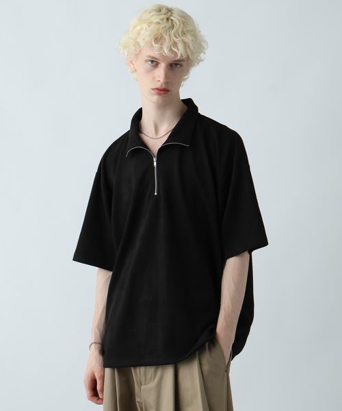 HARE フェイクスウェードハーフZIPコードカット ブラック FREE メンズインナー ハレ 577001 and ST アンドエスティ(旧ドットエスティ) HARE フェイクスウェードハーフZIPコードカット ブラック FREE メンズインナー ハレ 577001 and ST アンドエスティ(旧ドットエスティ)