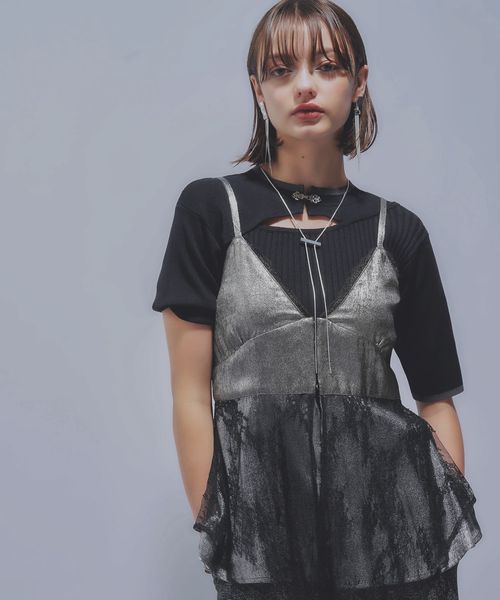 HARE 【LADIES】レースレイヤーキャミビスチェ ライトグレー FREE ウィメンズインナー ハレ 578273 and ST アンドエスティ(旧ドットエスティ) HARE 【LADIES】レースレイヤーキャミビスチェ ライトグレー FREE ウィメンズインナー ハレ 578273 and ST アンドエスティ(旧ドットエスティ)