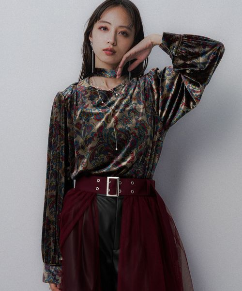 HARE 【LADIES】2WAYペイズリーガラブラウス クリア FREE ウィメンズインナー ハレ 581311 and ST アンドエスティ(旧ドットエスティ) HARE 【LADIES】2WAYペイズリーガラブラウス クリア FREE ウィメンズインナー ハレ 581311 and ST アンドエスティ(旧ドットエスティ)