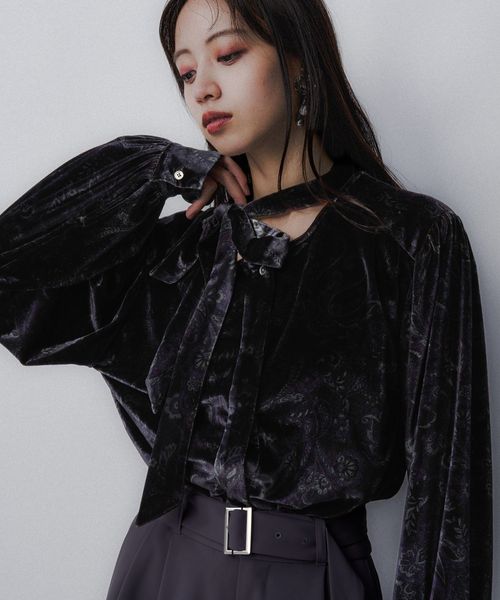 HARE 【LADIES】2WAYペイズリーガラブラウス ブラック FREE ウィメンズインナー ハレ 581311 and ST アンドエスティ(旧ドットエスティ) HARE 【LADIES】2WAYペイズリーガラブラウス ブラック FREE ウィメンズインナー ハレ 581311 and ST アンドエスティ(旧ドットエスティ)