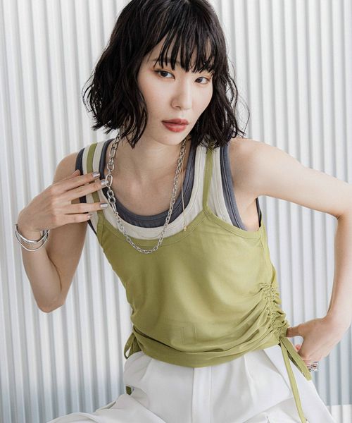 HARE 【LADIES】ムジレイヤードタンク ナチュラル FREE ウィメンズインナー ハレ 581690 and ST アンドエスティ(旧ドットエスティ) HARE 【LADIES】ムジレイヤードタンク ナチュラル FREE ウィメンズインナー ハレ 581690 and ST アンドエスティ(旧ドットエスティ)