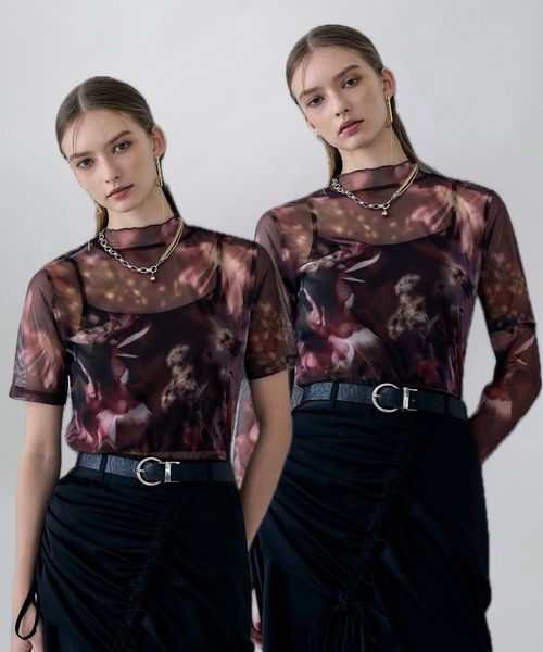 HARE 【LADIES】ランダムフラワーガラ2WAYシアートップス ボルドー FREE ウィメンズインナー ハレ 583558 and ST アンドエスティ(旧ドットエスティ) HARE 【LADIES】ランダムフラワーガラ2WAYシアートップス ボルドー FREE ウィメンズインナー ハレ 583558 and ST アンドエスティ(旧ドットエスティ)
