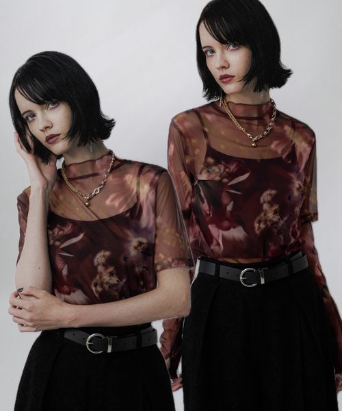 HARE 【LADIES】ランダムフラワーガラ2WAYシアートップス ボルドー FREE ウィメンズインナー ハレ 583558 and ST アンドエスティ(旧ドットエスティ) HARE 【LADIES】ランダムフラワーガラ2WAYシアートップス ボルドー FREE ウィメンズインナー ハレ 583558 and ST アンドエスティ(旧ドットエスティ)
