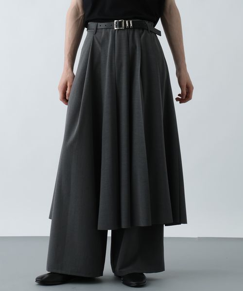 HARE ロングスカートレイヤードパンツ ブラック FREE メンズボトムス ハレ 586633 and ST アンドエスティ(旧ドットエスティ) HARE ロングスカートレイヤードパンツ ブラック FREE メンズボトムス ハレ 586633 and ST アンドエスティ(旧ドットエスティ)