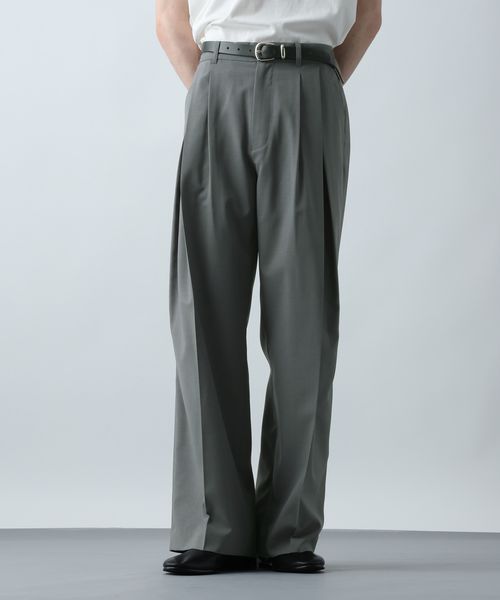 HARE 【一部カラーWEB先行予約 SET UP対応】クリスプディープタックワイドパンツ グレー L メンズボトムス ハレ 588518 and ST アンドエスティ(旧ドットエスティ) HARE 【一部カラーWEB先行予約 SET UP対応】クリスプディープタックワイドパンツ グレー L メンズボトムス ハレ 588518 and ST アンドエスティ(旧ドットエスティ)