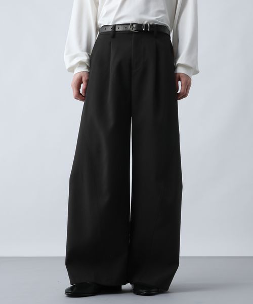 HARE 【SET UP対応】3ディメンションワイドパンツ ナチュラル S メンズボトムス ハレ 588821 and ST アンドエスティ（旧ドットエスティ）