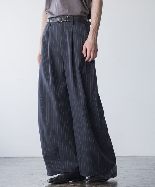 HARE 【一部カラーWEB先行予約 SET UP対応】3ディメンションワイドパンツ ネイビー L メンズボトムス ハレ 588821 and ST アンドエスティ(旧ドットエスティ) HARE 【一部カラーWEB先行予約 SET UP対応】3ディメンションワイドパンツ ネイビー L メンズボトムス ハレ 588821 and ST アンドエスティ(旧ドットエスティ)