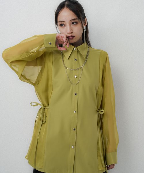 HARE 【LADIES】シアーキリカエデザインシャツ イエロー FREE ウィメンズインナー ハレ 588877 and ST アンドエスティ(旧ドットエスティ) HARE 【LADIES】シアーキリカエデザインシャツ イエロー FREE ウィメンズインナー ハレ 588877 and ST アンドエスティ(旧ドットエスティ)