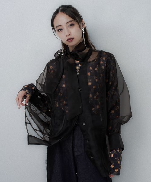 HARE 【LADIES】アソート2WAYシアーボウタイシャツ ブラック FREE ウィメンズインナー ハレ 588888 and ST アンドエスティ(旧ドットエスティ) HARE 【LADIES】アソート2WAYシアーボウタイシャツ ブラック FREE ウィメンズインナー ハレ 588888 and ST アンドエスティ(旧ドットエスティ)