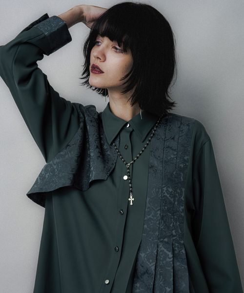HARE 【SETUP対応 LADIES】アシメJQプリーツシャツ グリーン FREE ウィメンズインナー ハレ 589132 and ST アンドエスティ(旧ドットエスティ) HARE 【SETUP対応 LADIES】アシメJQプリーツシャツ グリーン FREE ウィメンズインナー ハレ 589132 and ST アンドエスティ(旧ドットエスティ)