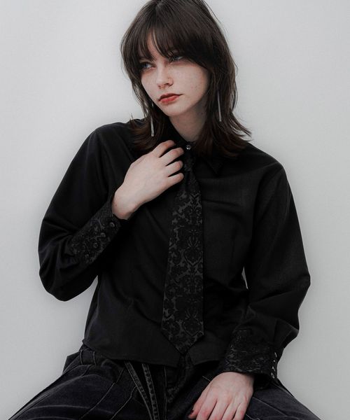 HARE 【LADIES】コンパクトネクタイシャツ ブラック FREE ウィメンズインナー ハレ 590579 and ST アンドエスティ(旧ドットエスティ) HARE 【LADIES】コンパクトネクタイシャツ ブラック FREE ウィメンズインナー ハレ 590579 and ST アンドエスティ(旧ドットエスティ)