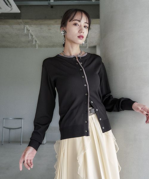 HARE 【LADIES】ハイショククルーネックニットカーディガン ブラック FREE ウィメンズインナー ハレ 591131 and ST アンドエスティ(旧ドットエスティ) HARE 【LADIES】ハイショククルーネックニットカーディガン ブラック FREE ウィメンズインナー ハレ 591131 and ST アンドエスティ(旧ドットエスティ)