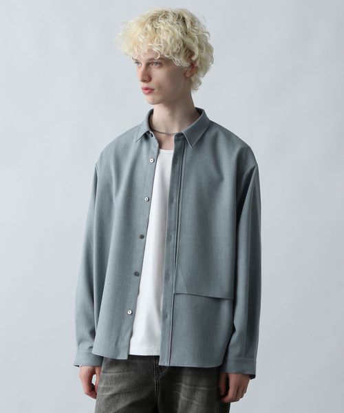 HARE 【SET UP対応】フラシメランジシャツ ブルー FREE メンズインナー ハレ 592202 and ST アンドエスティ(旧ドットエスティ) HARE 【SET UP対応】フラシメランジシャツ ブルー FREE メンズインナー ハレ 592202 and ST アンドエスティ(旧ドットエスティ)