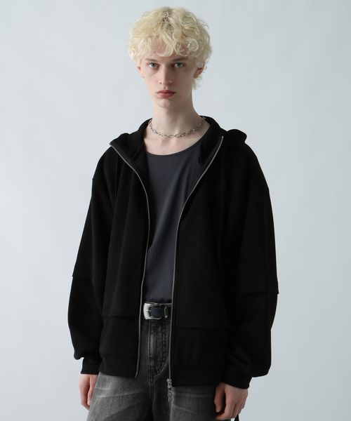 HARE MILKYスウェードフラシパーカー ブラック M メンズインナー ハレ 594143 and ST アンドエスティ(旧ドットエスティ) HARE MILKYスウェードフラシパーカー ブラック M メンズインナー ハレ 594143 and ST アンドエスティ(旧ドットエスティ)