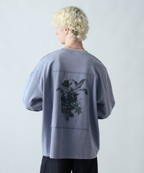 HARE ピグメントバックプリントカットLS ブルー S メンズインナー ハレ 594168 and ST アンドエスティ(旧ドットエスティ) HARE ピグメントバックプリントカットLS ブルー S メンズインナー ハレ 594168 and ST アンドエスティ(旧ドットエスティ)