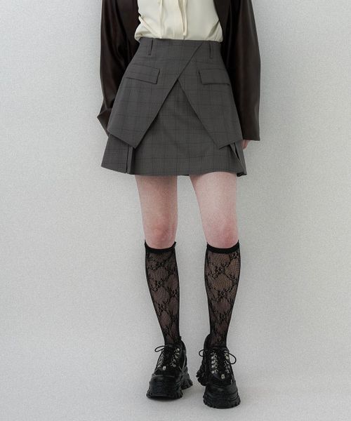 HARE 【SET UP対応 LADIES】テーラードライクスカパン チャコールグレー FREE ウィメンズボトムス ハレ 595304 and ST アンドエスティ(旧ドットエスティ) HARE 【SET UP対応 LADIES】テーラードライクスカパン チャコールグレー FREE ウィメンズボトムス ハレ 595304 and ST アンドエスティ(旧ドットエスティ)