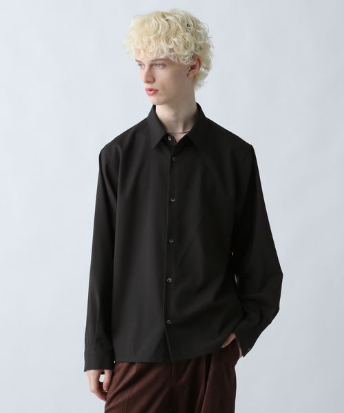 HARE プレミアムウールシャツ ブラック M メンズインナー ハレ 598651 and ST アンドエスティ（旧ドットエスティ）