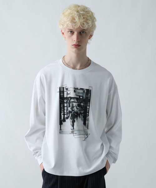 HARE ドローイングフォトカットソー オフホワイト FREE メンズインナー ハレ 600498 and ST アンドエスティ(旧ドットエスティ) HARE ドローイングフォトカットソー オフホワイト FREE メンズインナー ハレ 600498 and ST アンドエスティ(旧ドットエスティ)