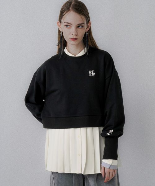 HARE 【LADIES】ビジューポイントシシュウスウェット ブラック FREE ウィメンズインナー ハレ 606361 and ST アンドエスティ（旧ドットエスティ）