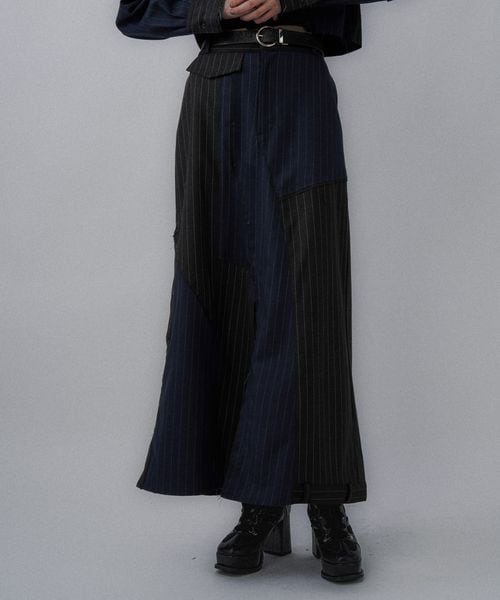 HARE 【SET UP対応 LADIES】サイコウチクAラインスカート ブルー FREE ウィメンズボトムス ハレ 607858 and ST アンドエスティ（旧ドットエスティ）