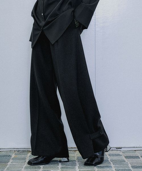 HARE 【SET UP対応 LADIES】ウールライクワイドフレアパンツ ブラック FREE ウィメンズボトムス ハレ 608050 and ST アンドエスティ(旧ドットエスティ) HARE 【SET UP対応 LADIES】ウールライクワイドフレアパンツ ブラック FREE ウィメンズボトムス ハレ 608050 and ST アンドエスティ(旧ドットエスティ)