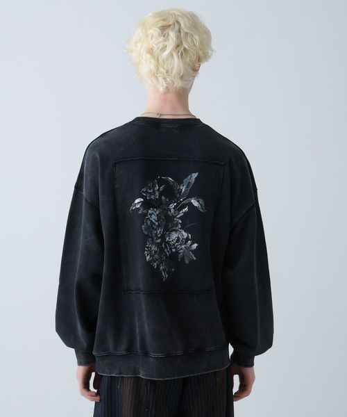 HARE ピグメントバックプリントスウェット ブラック S メンズインナー ハレ 611372 and ST アンドエスティ(旧ドットエスティ) HARE ピグメントバックプリントスウェット ブラック S メンズインナー ハレ 611372 and ST アンドエスティ(旧ドットエスティ)