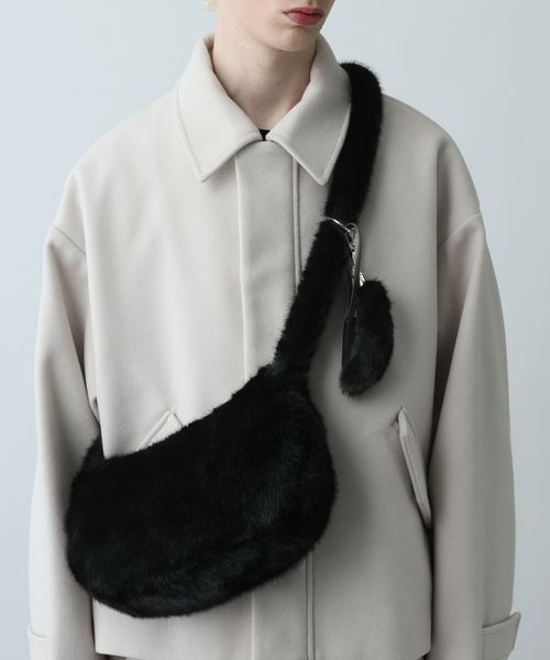 HARE ハーフムーンファーBAG ブラック FREE メンズグッズ ハレ 611497 and ST アンドエスティ(旧ドットエスティ) HARE ハーフムーンファーBAG ブラック FREE メンズグッズ ハレ 611497 and ST アンドエスティ(旧ドットエスティ)