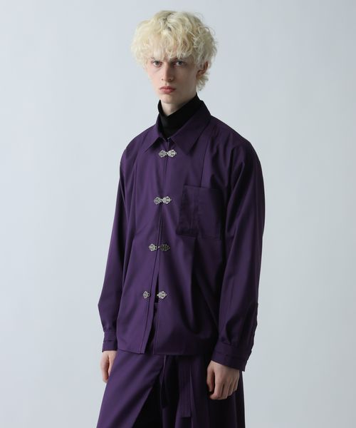 HARE 【SET UP対応】YOSEメタルボタンタックシャツ パープル FREE メンズインナー ハレ 622481 and ST アンドエスティ(旧ドットエスティ) HARE 【SET UP対応】YOSEメタルボタンタックシャツ パープル FREE メンズインナー ハレ 622481 and ST アンドエスティ(旧ドットエスティ)