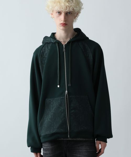 HARE ジャガードキリカエZIPパーカー カーキ FREE メンズインナー ハレ 622490 and ST アンドエスティ(旧ドットエスティ) HARE ジャガードキリカエZIPパーカー カーキ FREE メンズインナー ハレ 622490 and ST アンドエスティ(旧ドットエスティ)