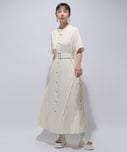 【LADIES】サイドプリーツワンピース FREE