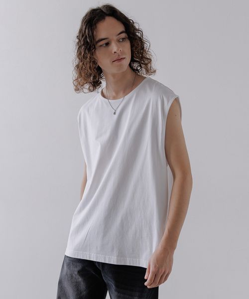 HARE ユルノースリーブBIGカット オフホワイト S メンズインナー ハレ 704871 and ST アンドエスティ(旧ドットエスティ) HARE ユルノースリーブBIGカット オフホワイト S メンズインナー ハレ 704871 and ST アンドエスティ(旧ドットエスティ)