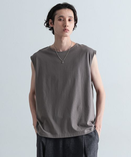 HARE ユルノースリーブBIGカット グレー S メンズインナー ハレ 704871 and ST アンドエスティ(旧ドットエスティ) HARE ユルノースリーブBIGカット グレー S メンズインナー ハレ 704871 and ST アンドエスティ(旧ドットエスティ)