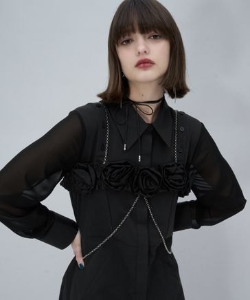 WEB先行予約 LADIES】ローズモチーフチェーンビスチェ | [公式]ハレ