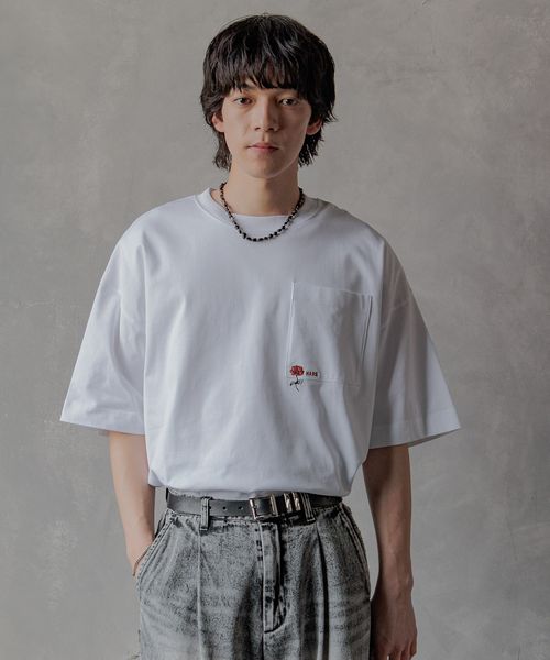 HARE 【UNISEX】ポケットミニロゴカットソーSS ホワイト M メンズインナー ハレ 905400 and ST アンドエスティ(旧ドットエスティ) HARE 【UNISEX】ポケットミニロゴカットソーSS ホワイト M メンズインナー ハレ 905400 and ST アンドエスティ(旧ドットエスティ)