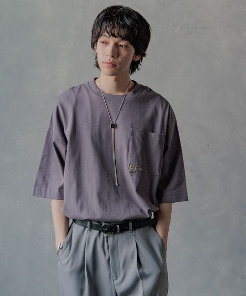 HARE 【UNISEX】ポケットミニロゴカットソーSS パープル M メンズインナー ハレ 905400 and ST アンドエスティ(旧ドットエスティ) HARE 【UNISEX】ポケットミニロゴカットソーSS パープル M メンズインナー ハレ 905400 and ST アンドエスティ(旧ドットエスティ)