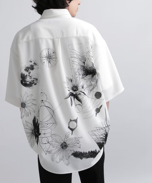 新品】 HARE ハレ ホワイト shirt シャツ Sサイズ-